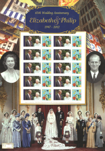 BC-394 2012 Elizabeth and phillip no. 117 Smiler Sheet  UNMOUNTED MINT