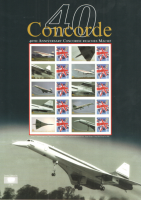 BC-319 2010 Concorde 40th no. 500 Smiler Sheet  UNMOUNTED MINT