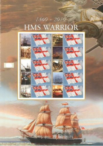 BC-289 2010 HMS warrior no. 277 Smiler Sheet  UNMOUNTED MINT