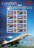 BC-82 GB 2006 Concorde london to washington no. 182 Smiler sheet UNMOUNTED MINT