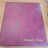 Red 4 ring YEARPACK album binder with no pages included
