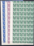 Scotland Cylinder Blocks in 1 4 sheets - set of 3 - 4d 6d 1 3 crowns - U M