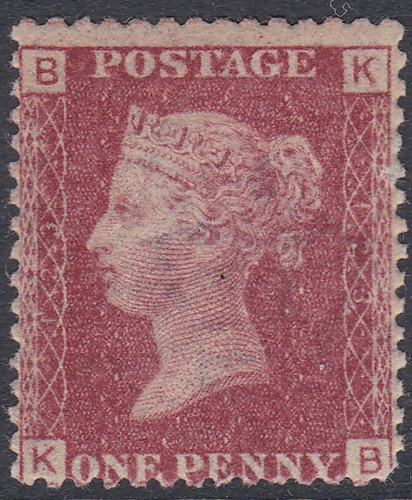 SG 43 1d Penny Red Lettered K-B plate 125 MOUNTED MINT