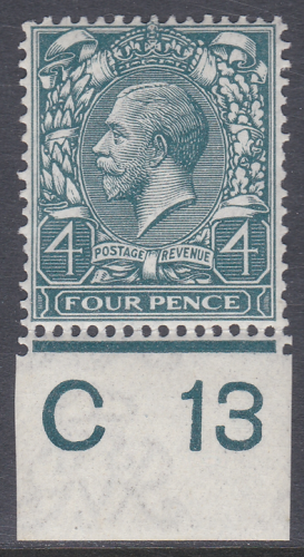 4d Royal Cypher Control C 13 Imperf MOUNTED MINT