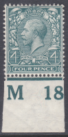 4d Royal Cypher Control M 18  Imperf MOUNTED MINT
