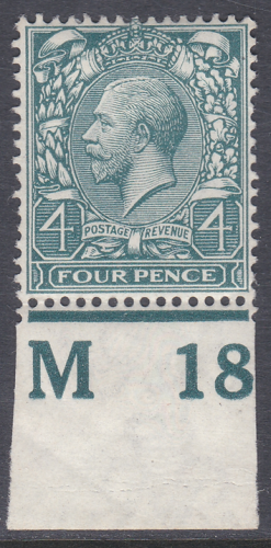 4d Royal Cypher Control M 18  Imperf MOUNTED MINT