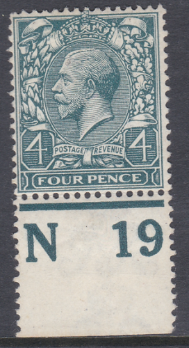 4d Royal Cypher Control N 19  Perf MOUNTED MINT