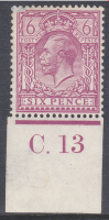 6d Royal Cypher Control C.13 Imperf MOUNTED MINT