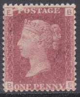 1858 Sg 43 1d Penny Red plate 99 Lettered B-E UNMOUNTED MINT