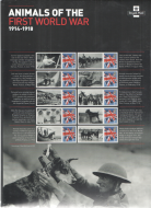 CS-30 2015 Animals Of the 1st world war Smiler sheet UNMOUNTED MINT