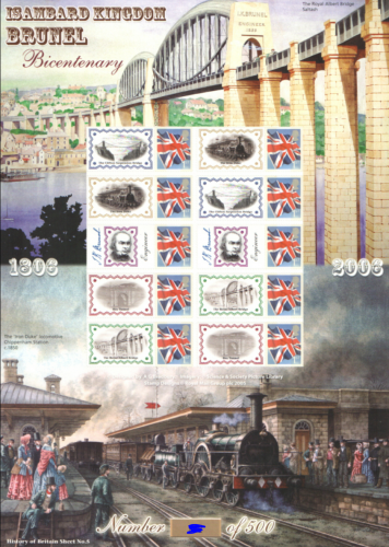 BC-83 History of Britain 5 2007 Isambard kingdom brunel no.100 sheet U M