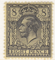 N28(1) 8d Black on Yellow Royal Cypher Single stamp UNMOUNTED MINT MNH