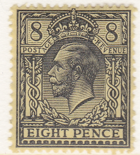 N28(1) 8d Black on Yellow Royal Cypher Single stamp UNMOUNTED MINT MNH