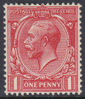N34(3) Scarlet Vermillion 1d Block Cypher Single Stamp UNMOUNTED MINT