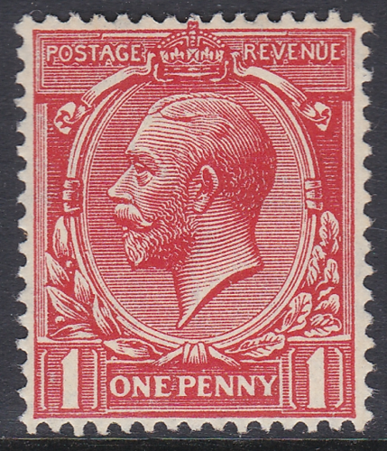 N34(3) Scarlet Vermillion 1d Block Cypher Single Stamp UNMOUNTED MINT