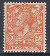 N36(4) Deep Yellow Orange 2d Block Cypher Single Stamp UNMOUNTED MINT