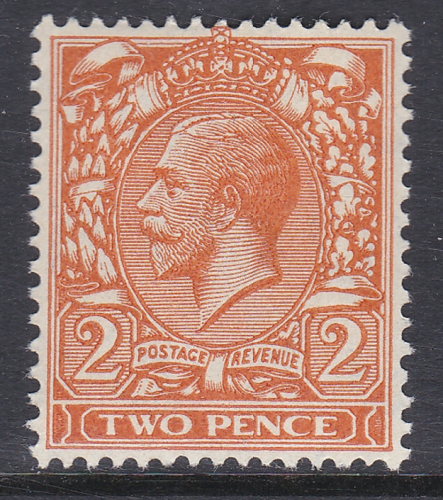 N36(4) Deep Yellow Orange 2d Block Cypher Single Stamp UNMOUNTED MINT