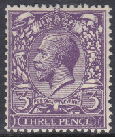N38(6) 3d Deep Brownish Violet Block Cypher Single Stamp UNMOUNTED MINT