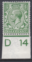 N14(6) d Bright Green Royal Cypher Control D 14 Imperf U M