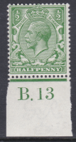 N14(6) d Bright Green Royal Cypher Control B.13 Imperf U M