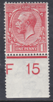 N16(1) 1d Bright Scarlet Royal Cypher Control F 15 Perf U M