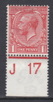N16(8) 1d Pale Red Royal Cypher Control J 17 Perf U M