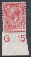 N16(8) 1d Pale Red Royal Cypher Control G 15 Imperf U M
