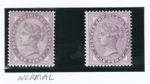 Sg170 Die 1 14 dot 1d Lilac single 1st printing in reddish lilac 2078 U M scarce