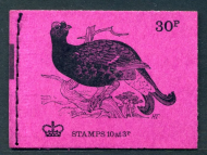 DQ66 October 1972 British Bird Series  30p Stitched Booklet - complete