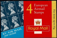 HF1 4 x E European Stamps Barcode booklet - complete - No Cylinder