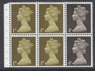 UB3 Pre-decimal Machin Booklet Pane Perf Iv UNMOUNTED MINT