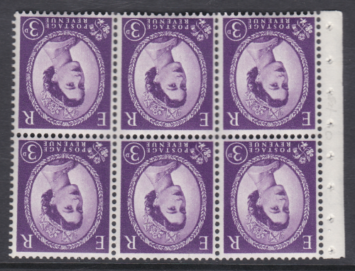 SB92a Wilding booklet pane M C on Cream perf Ie Top UNMOUNTED MNT MNH