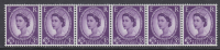 S79a 3d Wilding Violet Phosphor Wmk sideways coil strip UNMOUNTED MINT